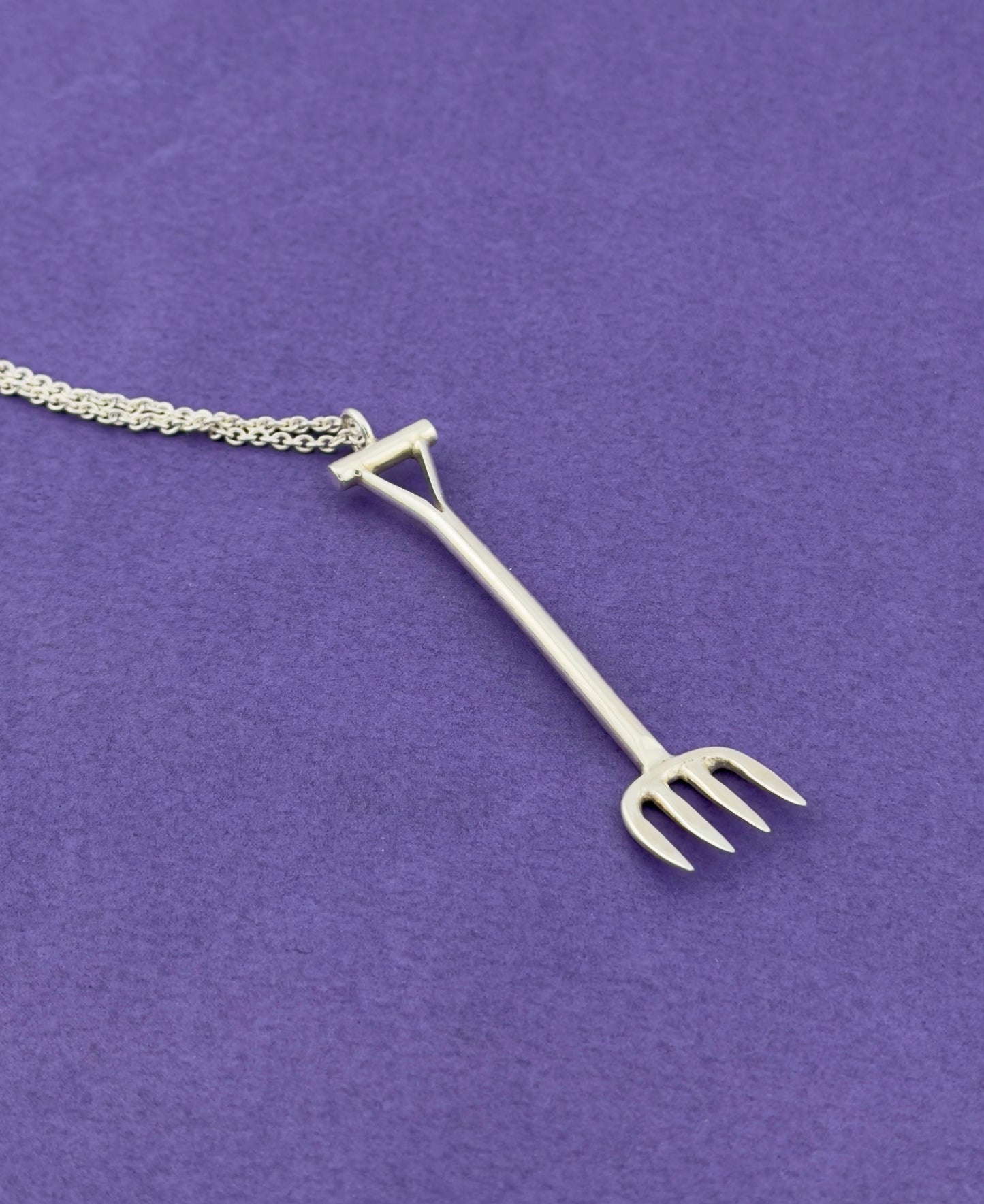 Large garden fork pendant
