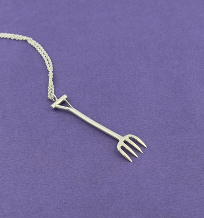 Large garden fork pendant