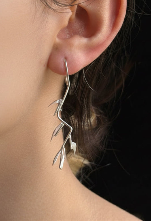 Branch drop earring
