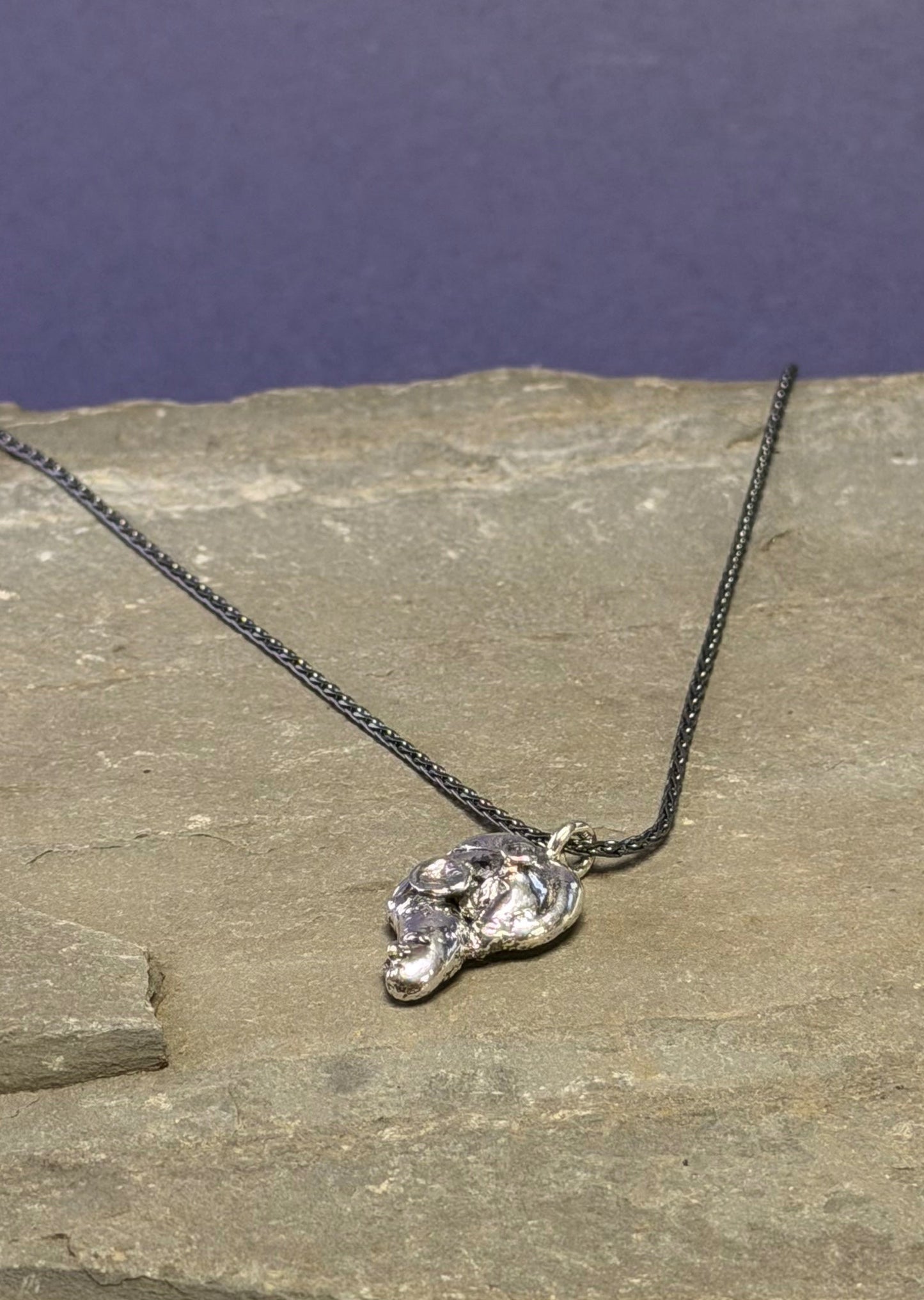 Alchemy Sterling Silver molten pendant