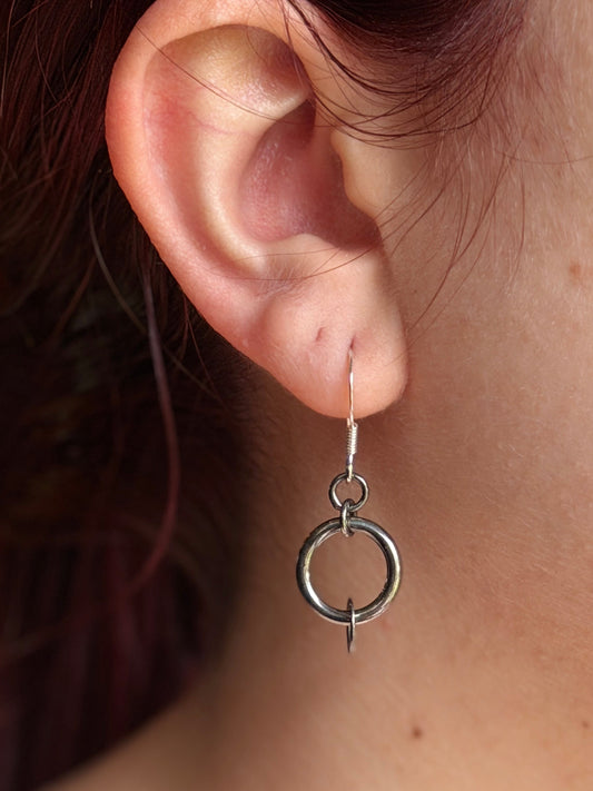 Fidget hoop earrings