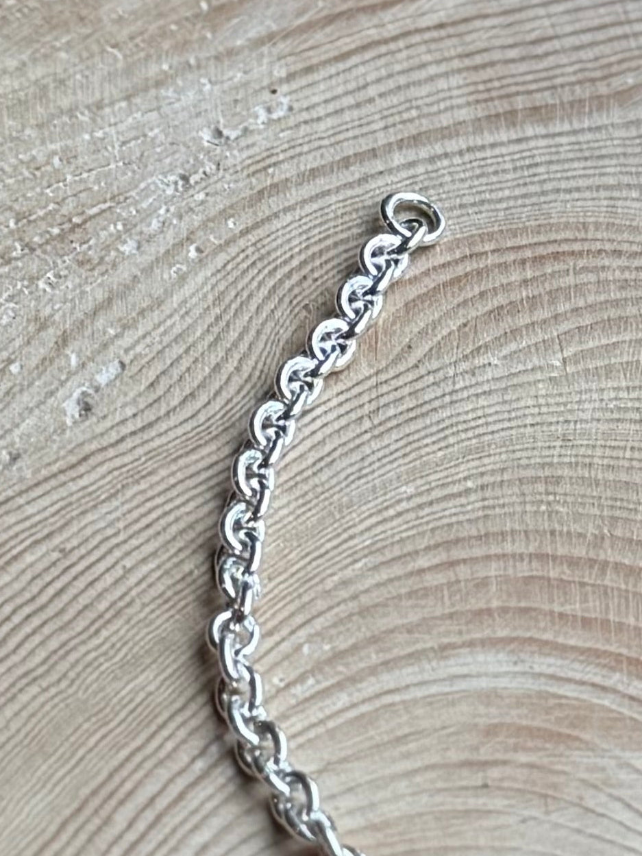 Silver belcher chain bracelet