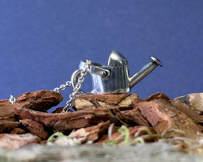 Silver Watering can Necklace