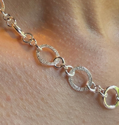 Silver textured Halo chain