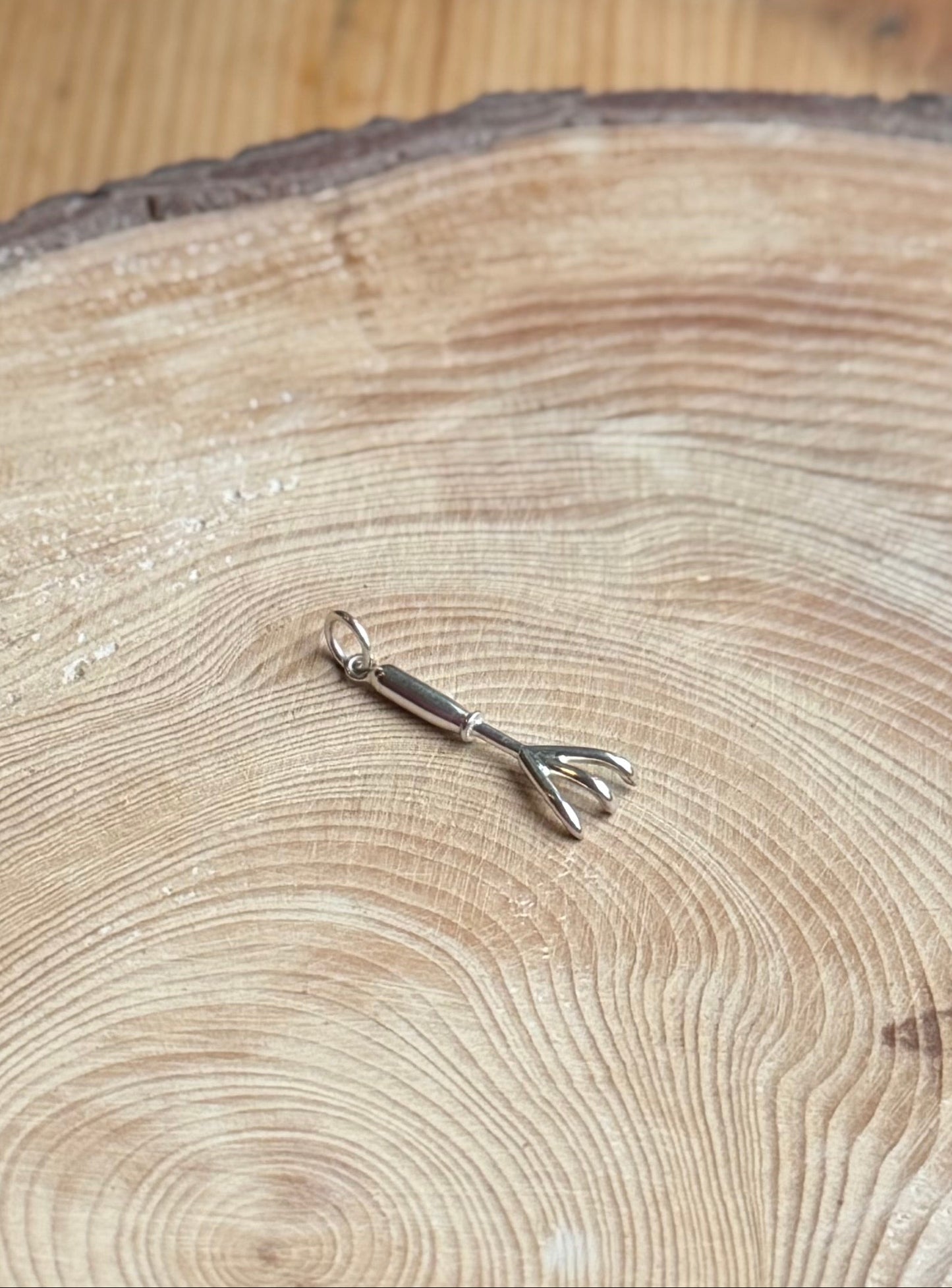 Hand cultivator tool charm