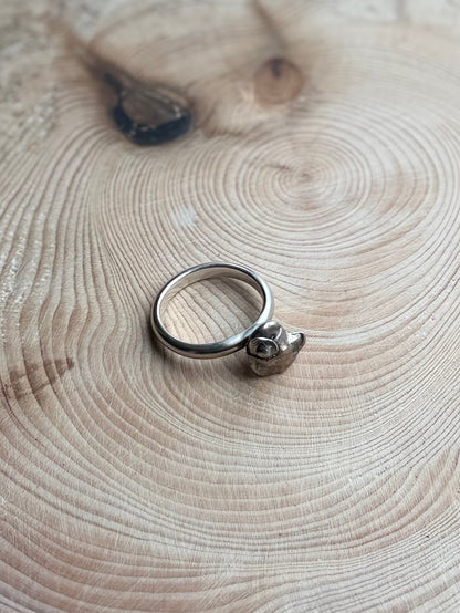 Alchemy comet ring on wood