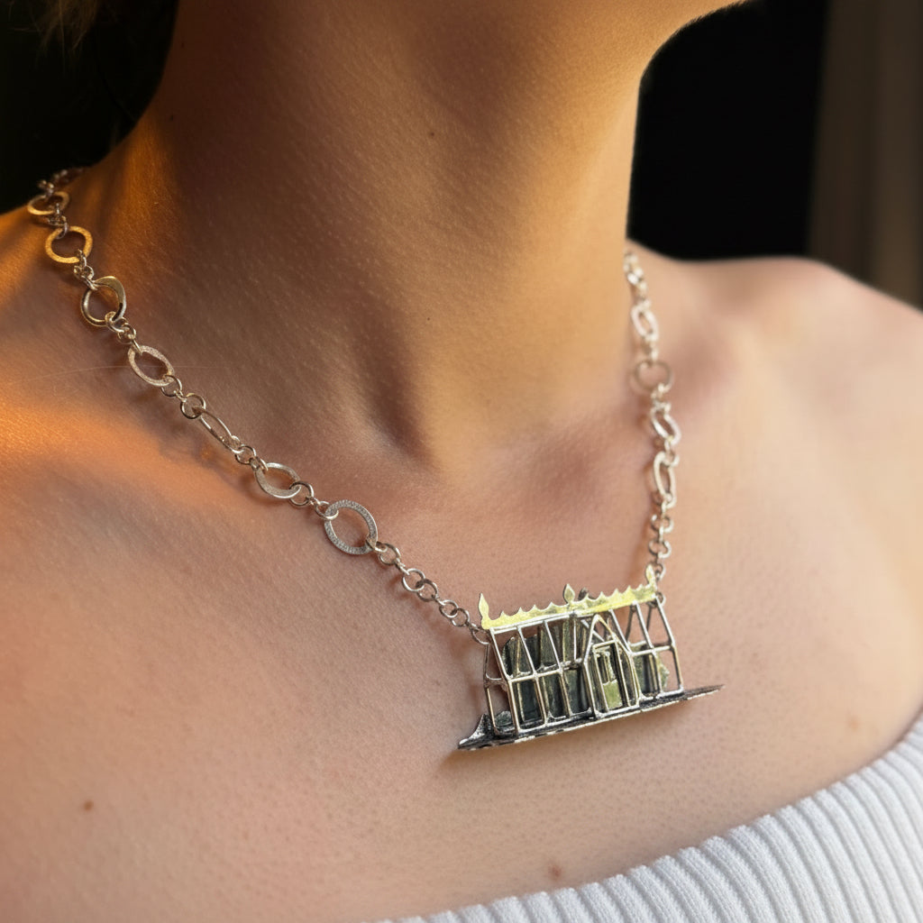 Victorian greenhouse necklace